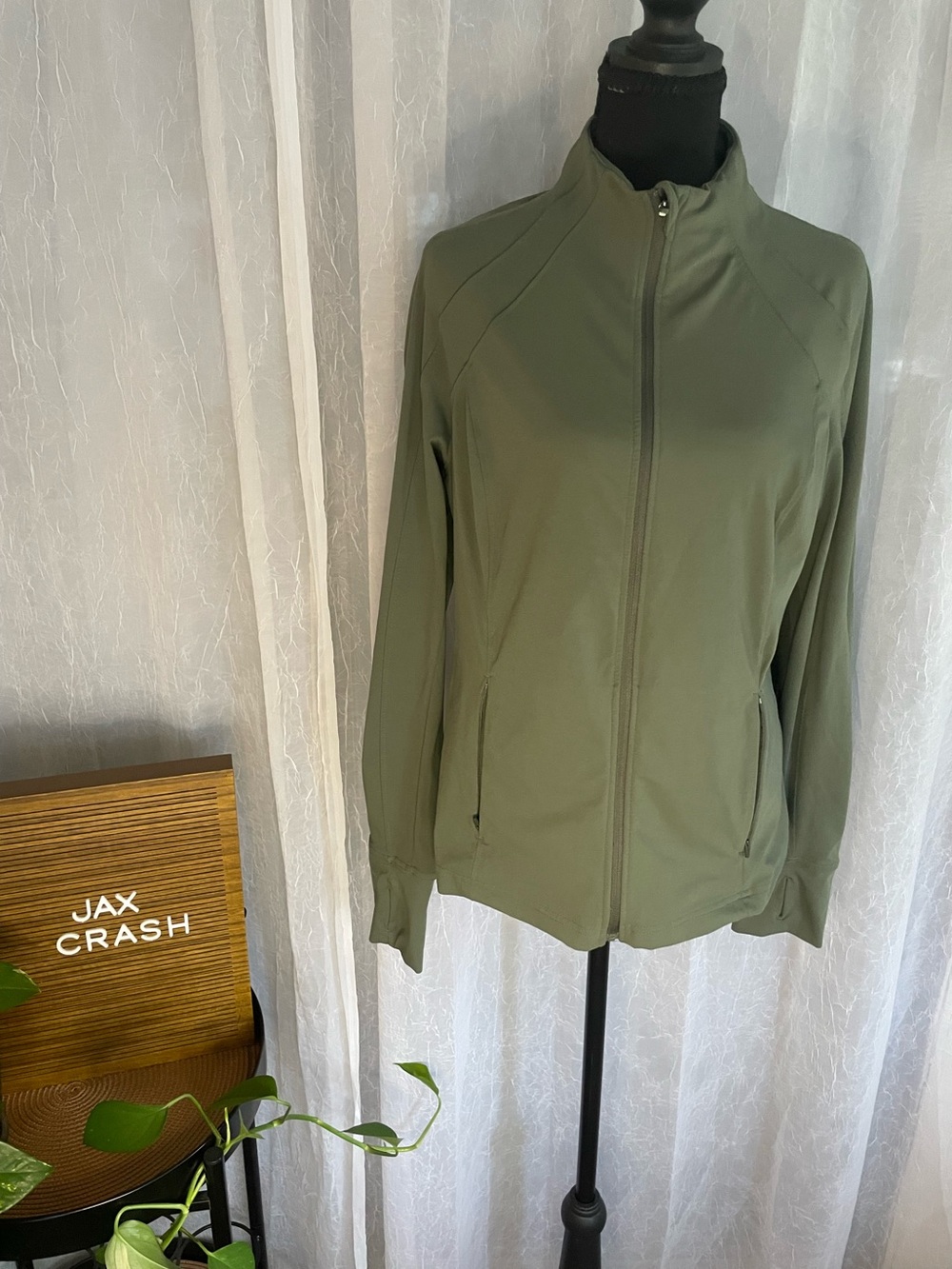 Avia Olive Green Full-Zip Bomber Jacket